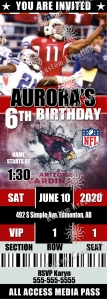 NFL Arizona Cardinals Birthday Invitation | Kustom Kreations